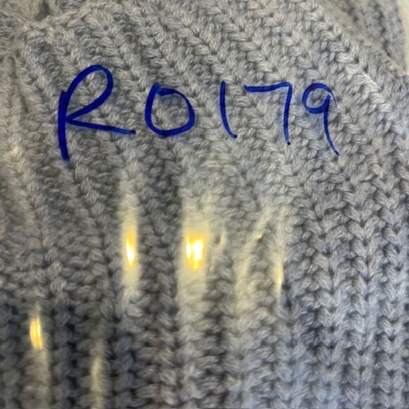 Cupcakes & Cashmere Ribbed Knit Sweater Tunic Periwinkle Blue Wide Mock Medium - Picture 8 of 8